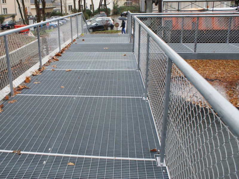 Gitterroste Laufsteg